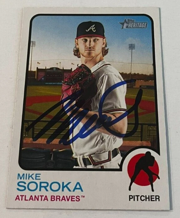MICHAEL MIKE SOROKA SIGNED 2022 TOPPS HERITAGE BASEBALL CARD AUTO