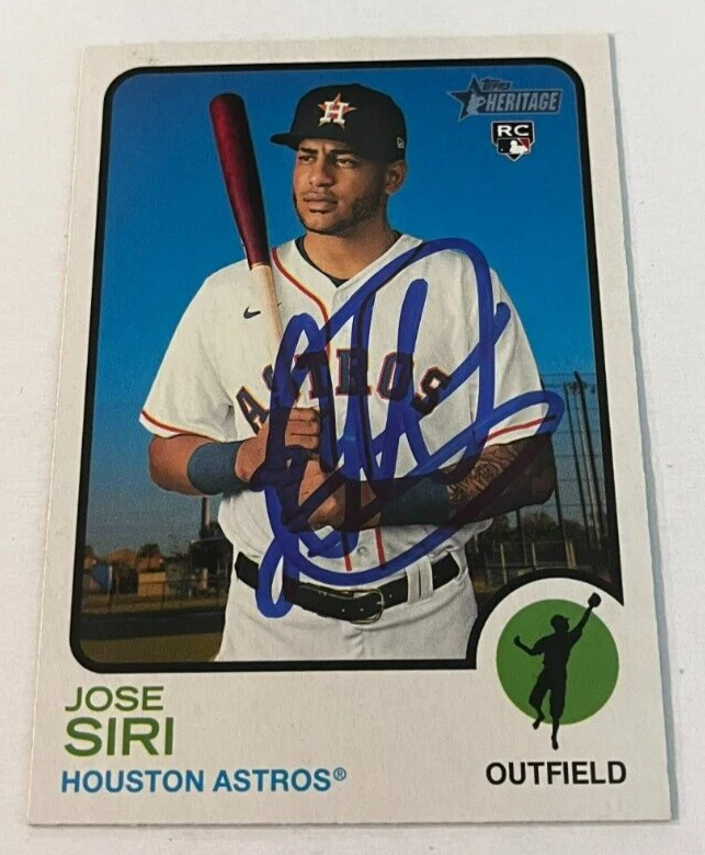 JOSE SIRI SIGNED 2022 TOPPS HERITAGE BASEBALL CARD AUTO