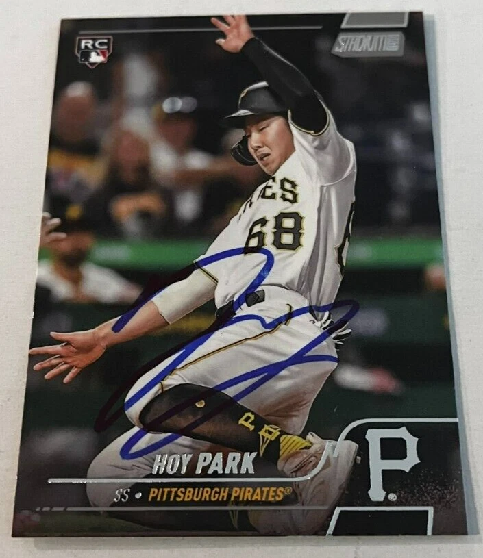 HOY PARK SIGNED 2022 TOPPS STADIUM CLUB BASEBALL CARD AUTO