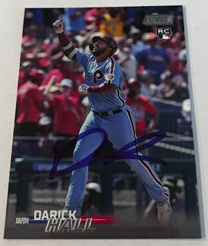 DARICK HALL SIGNED 2023 TOPPS STADIUM CLUB BASEBALL CARD AUTO