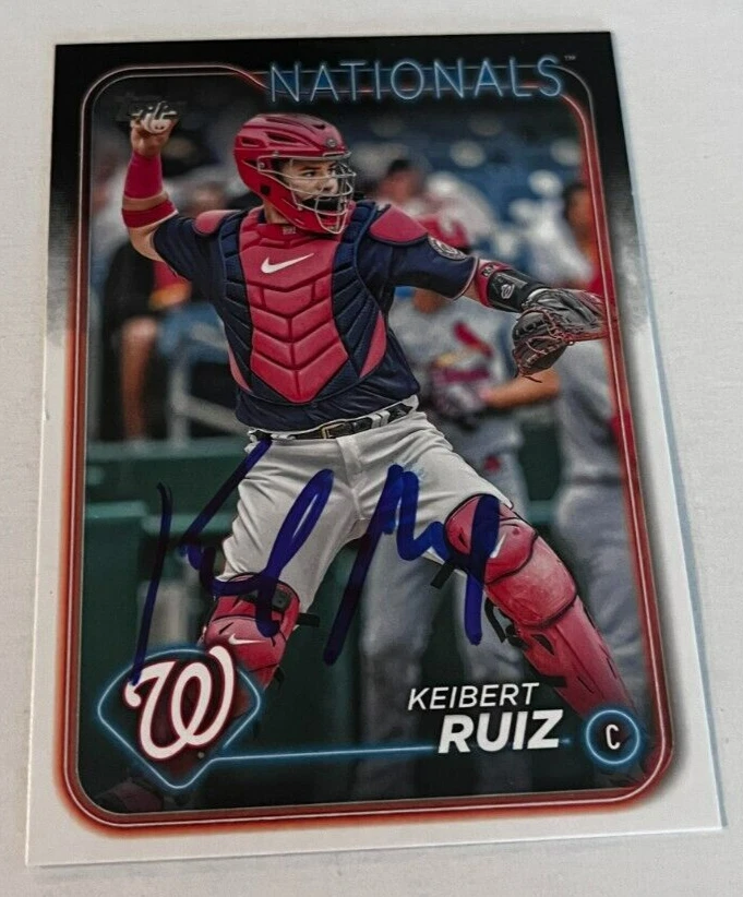KEIBERT RUIZ SIGNED 2024 TOPPS BASEBALL CARD AUTO