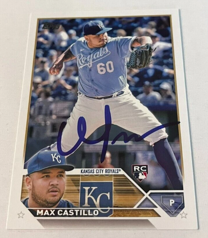 MAX CASTILLO SIGNED 2023 TOPPS BASEBALL CARD AUTO