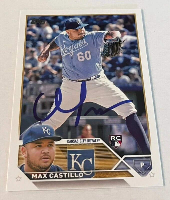 MAX CASTILLO SIGNED 2023 TOPPS BASEBALL CARD AUTO