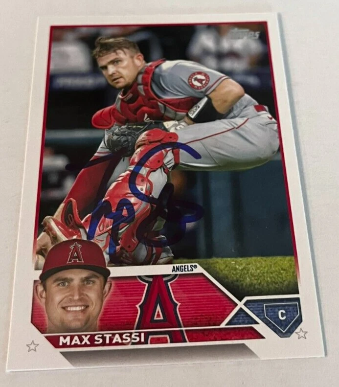 MAX STASSI SIGNED 2023 TOPPS BASEBALL CARD AUTO