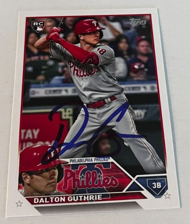 DALTON GUTHRIE SIGNED 2023 TOPPS BASEBALL CARD AUTO