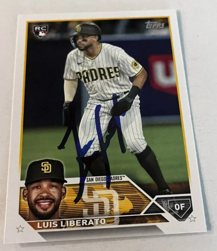 LUIS LIBERATO SIGNED 2023 TOPPS BASEBALL CARD AUTO