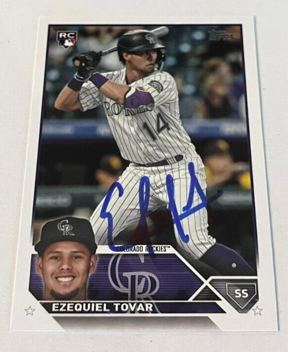 EZEQUIEL TOVAR SIGNED 2023 TOPPS BASEBALL CARD AUTO