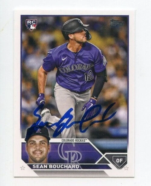 SEAN BOUCHARD SIGNED 2023 TOPPS BASEBALL CARD AUTO