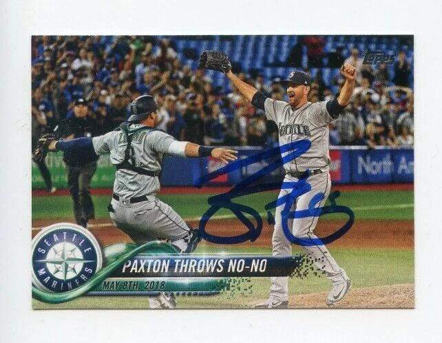 JAMES PAXTON SIGNED 2018 TOPPS BASEBALL CARD AUTO