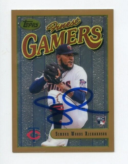 SIMEON WOODS RICHARDSON SIGNED 2023 TOPPS FINEST GAMERS BASEBALL CARD AUTO
