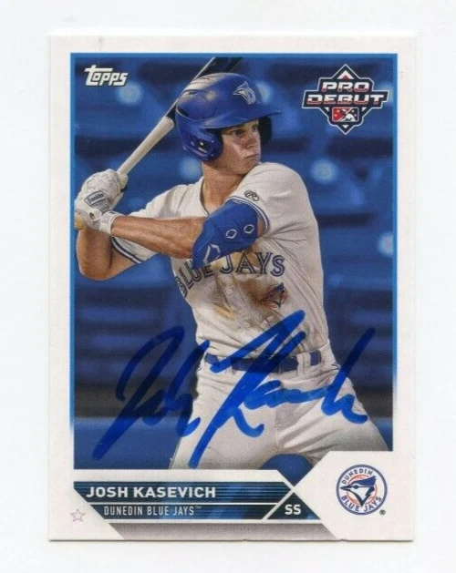 JOSH KASEVICH SIGNED 2023 TOPPS PRO DEBUT BASEBALL CARD AUTO