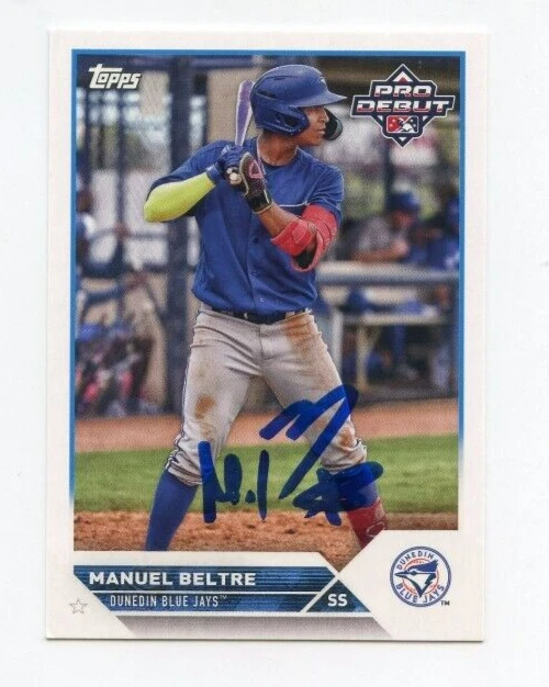 MANUEL BELTRE SIGNED 2023 TOPPS PRO DEBUT BASEBALL CARD AUTO