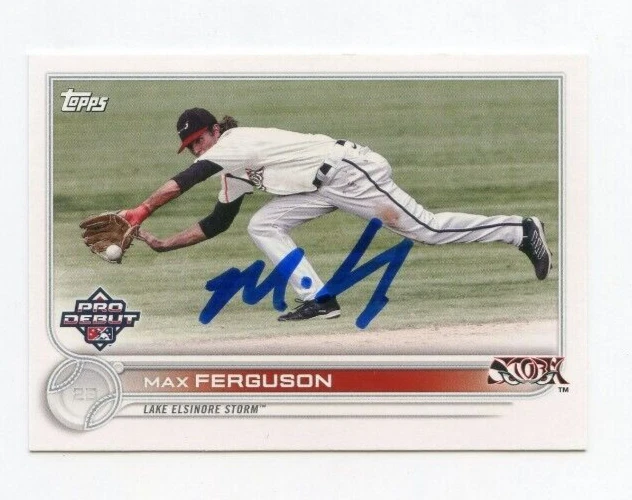 MAX FERGUSON SIGNED 2022 TOPPS PRO DEBUT BASEBALL CARD AUTO