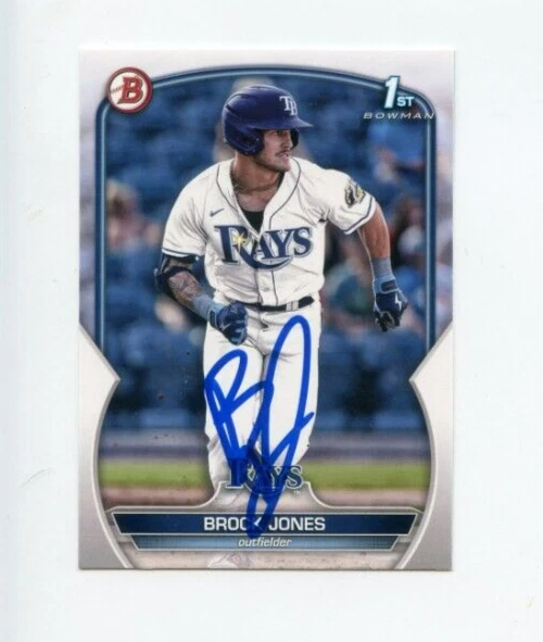 BROCK JONES SIGNED 2023 BOWMAN BASEBALL CARD AUTO