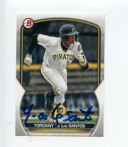 YORDANY DE LOS SANTOS SIGNED 2023 BOWMAN BASEBALL CARD AUTO