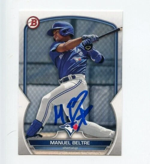 MANUEL BELTRE SIGNED 2023 BOWMAN BASEBALL CARD AUTO