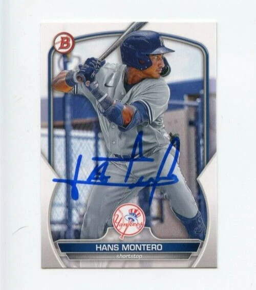 HANS MONTERO SIGNED 2023 BOWMAN DRAFT BASEBALL CARD AUTO