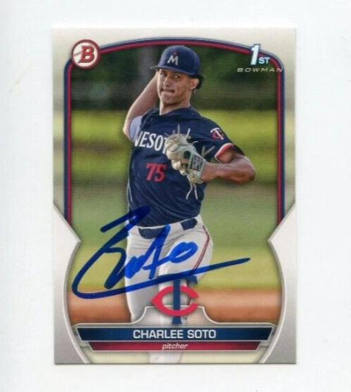CHARLEE SOTO SIGNED 2023 BOWMAN DRAFT BASEBALL CARD AUTO
