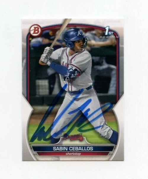 SABIN CEBALLOS SIGNED 2023 BOWMAN DRAFT BASEBALL CARD AUTO