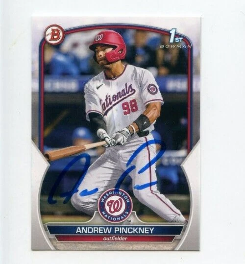 ANDREW PINCKNEY SIGNED 2023 BOWMAN DRAFT BASEBALL CARD AUTO