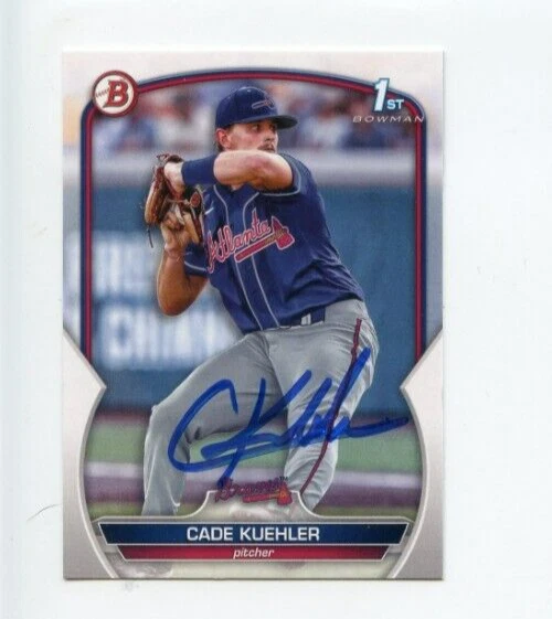 CADE KUEHLER SIGNED 2023 BOWMAN DRAFT BASEBALL CARD AUTO