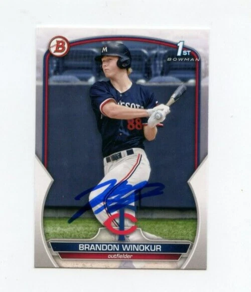 BRANDON WINOKUR SIGNED 2023 BOWMAN DRAFT BASEBALL CARD AUTO