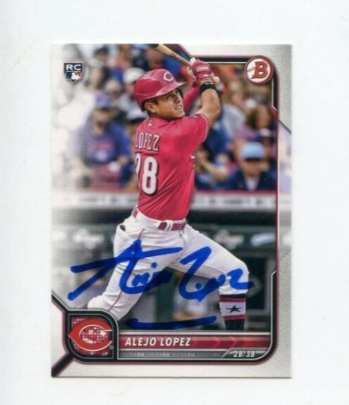 ALEJO LOPEZ SIGNED 2022 BOWMAN BASEBALL CARD AUTO