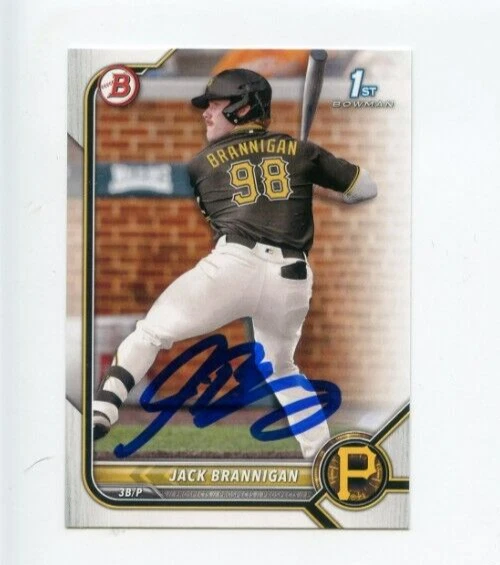 JACK BRANNIGAN SIGNED 2022 BOWMAN DRAFT BASEBALL CARD AUTO