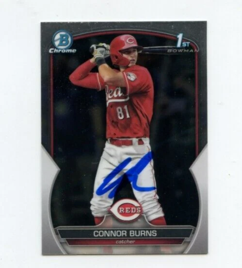 CONNOR BURNS SIGNED 2023 BOWMAN CHROME DRAFT CARD AUTO