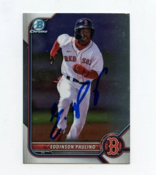 EDDINSON PAULINO SIGNED 2023 BOWMAN CHROME DRAFT CARD AUTO
