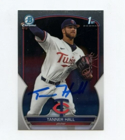 TANNER HALL SIGNED 2023 BOWMAN CHROME DRAFT CARD AUTO