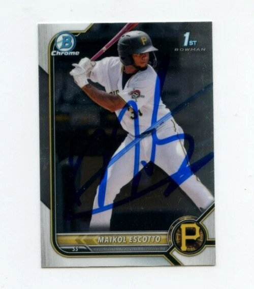MAIKOL ESCOTTO SIGNED 2022 BOWMAN CHROME CARD AUTO