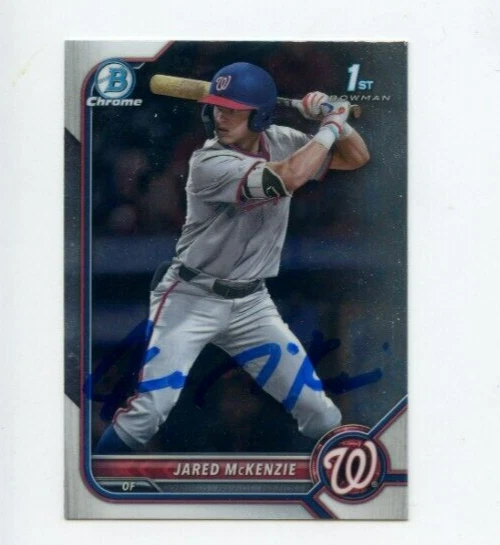 JARED MCKENZIE SIGNED 2022 BOWMAN CHROME DRAFT CARD AUTO