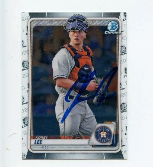 KOREY LEE SIGNED 2020 BOWMAN CHROME DRAFT CARD AUTO
