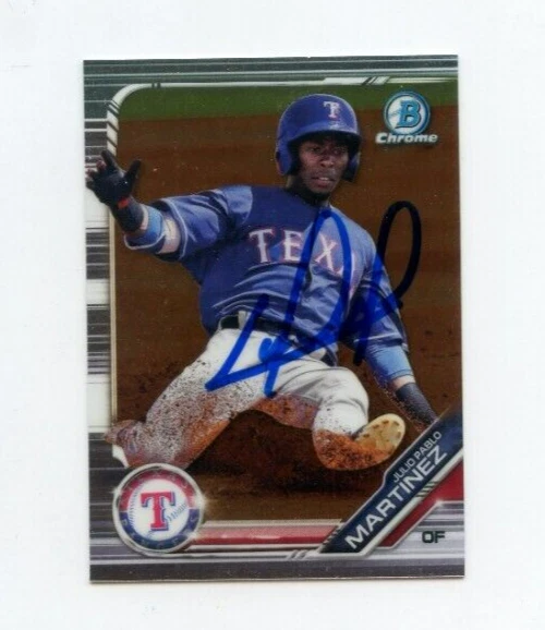 JP JULIO PABLO MARTINEZ SIGNED 2019 BOWMAN CHROME DRAFT CARD AUTO