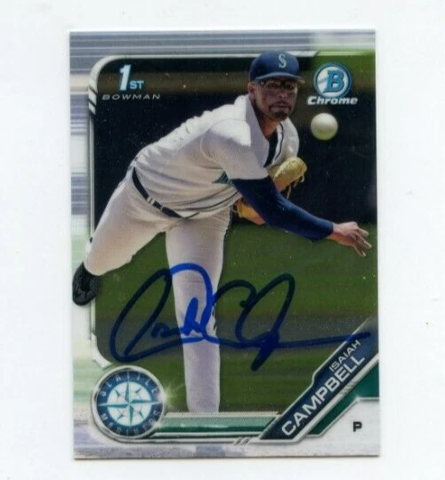 ISAIAH CAMPBELL SIGNED 2019 BOWMAN CHROME DRAFT CARD AUTO