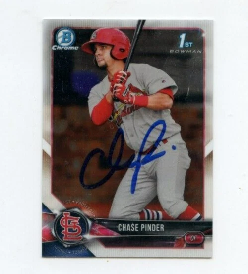 CHASE PINDER SIGNED 2018 BOWMAN CHROME CARD AUTO