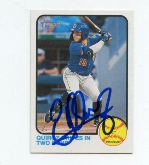 ESTEBAN QUIROZ SIGNED 2022 TOPPS HERITAGE MINOR LEAGUE BASEBALL CARD AUTO