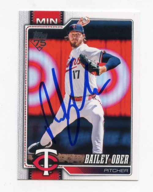 BAILEY OBER SIGNED 2026 TOPPS BASEBALL CARD AUTO