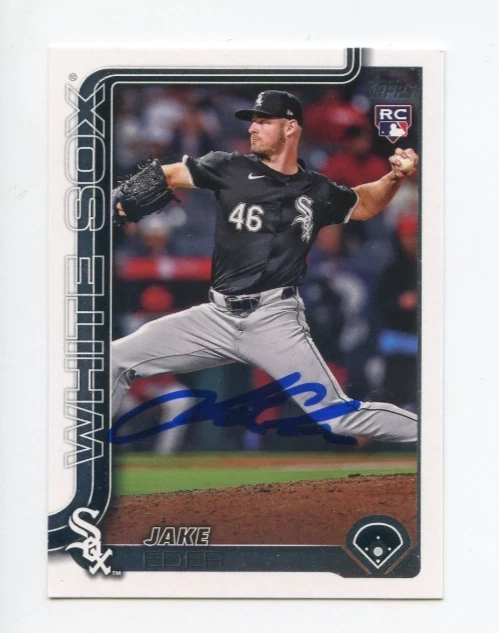 JAKE EDER SIGNED AUTOGRAPHED 2025 TOPPS BASEBALL CARD AUTO