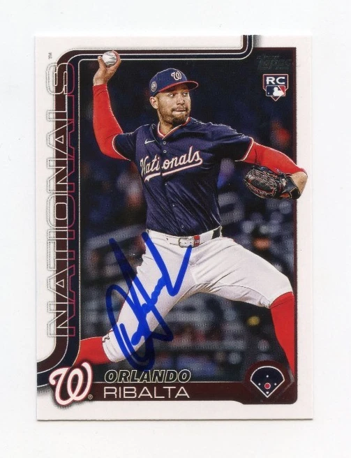 ORLANDO RIBALTA SIGNED AUTOGRAPHED 2025 TOPPS BASEBALL CARD AUTO