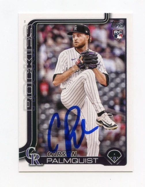 CARSON PALMQUIST SIGNED AUTOGRAPHED 2025 TOPPS BASEBALL CARD AUTO