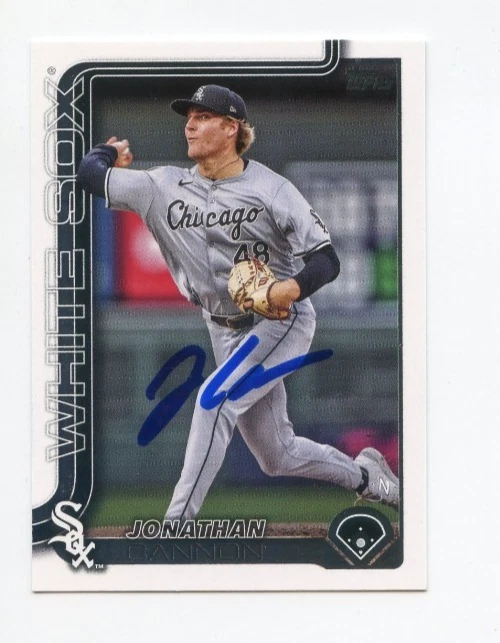 JONATHAN CANNON SIGNED AUTOGRAPHED 2025 TOPPS BASEBALL CARD AUTO