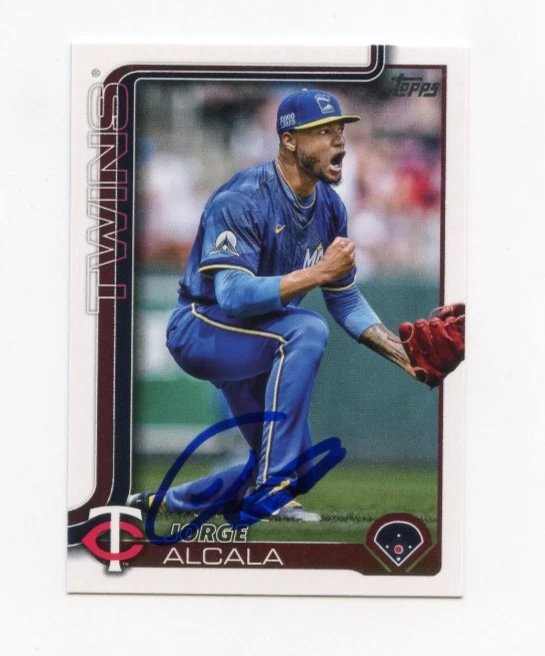 JORGE ALCALA SIGNED AUTOGRAPHED 2025 TOPPS BASEBALL CARD AUTO