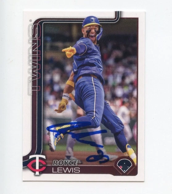 ROYCE LEWIS SIGNED AUTOGRAPHED 2025 TOPPS BASEBALL CARD AUTO