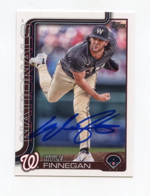 KYLE FINNEGAN SIGNED AUTOGRAPHED 2025 TOPPS BASEBALL CARD AUTO