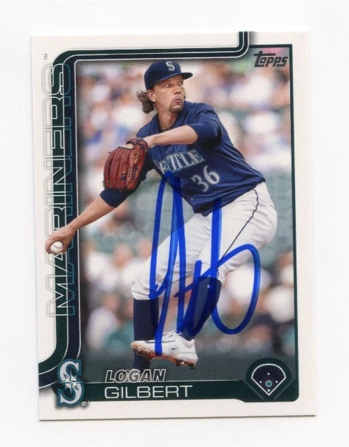 LOGAN GILBERT SIGNED AUTOGRAPHED 2025 TOPPS BASEBALL CARD AUTO