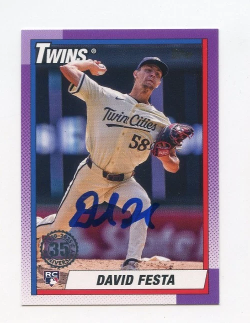 DAVID FESTA SIGNED AUTOGRAPHED 2025 TOPPS BASEBALL CARD AUTO