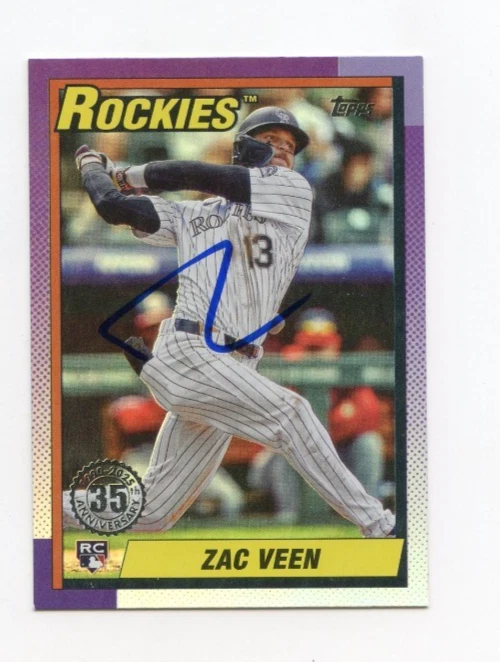 ZAC VEEN SIGNED AUTOGRAPHED 2025 TOPPS BASEBALL CARD AUTO