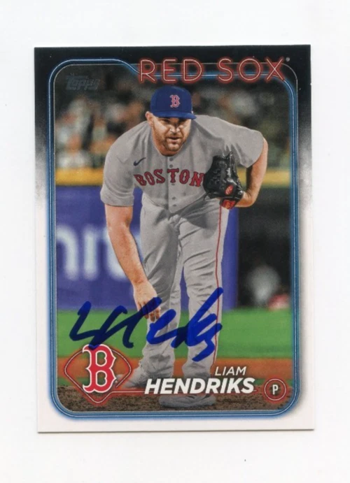 LIAM HENDRIKS SIGNED AUTOGRAPHED 2024 TOPPS BASEBALL CARD AUTO